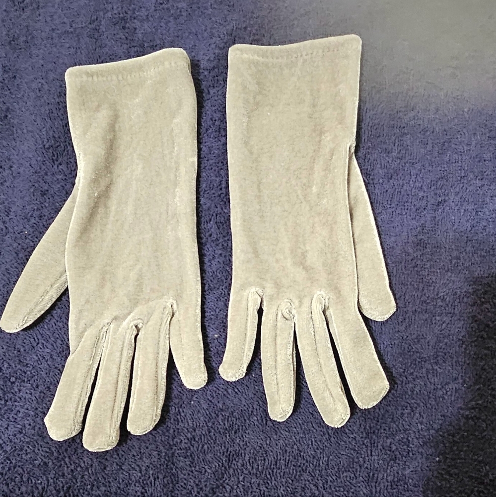 Pair of evening gloves.